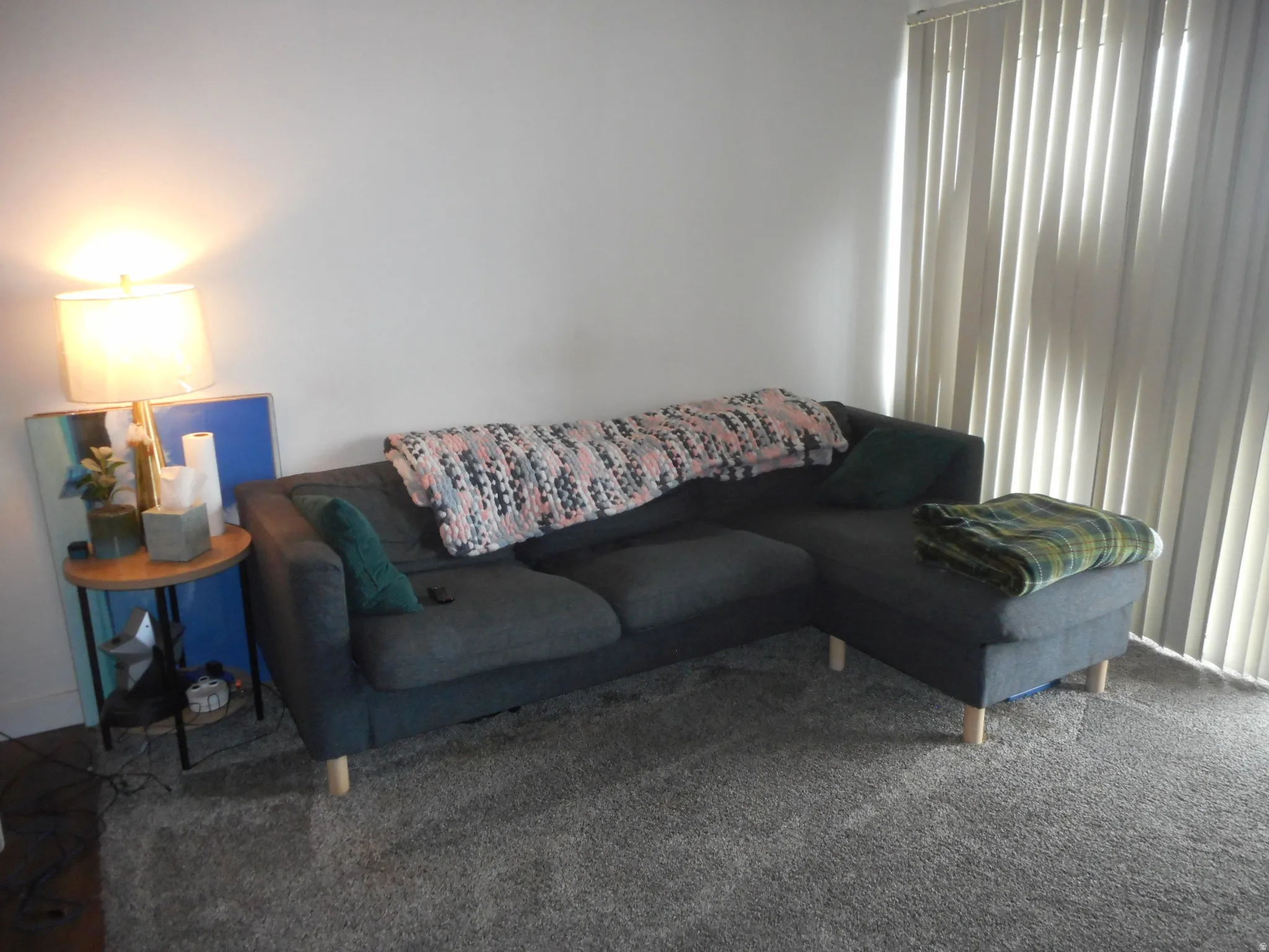 View of carpeted living room