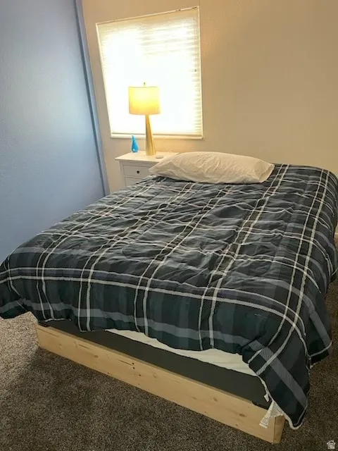 Bedroom featuring carpet floors