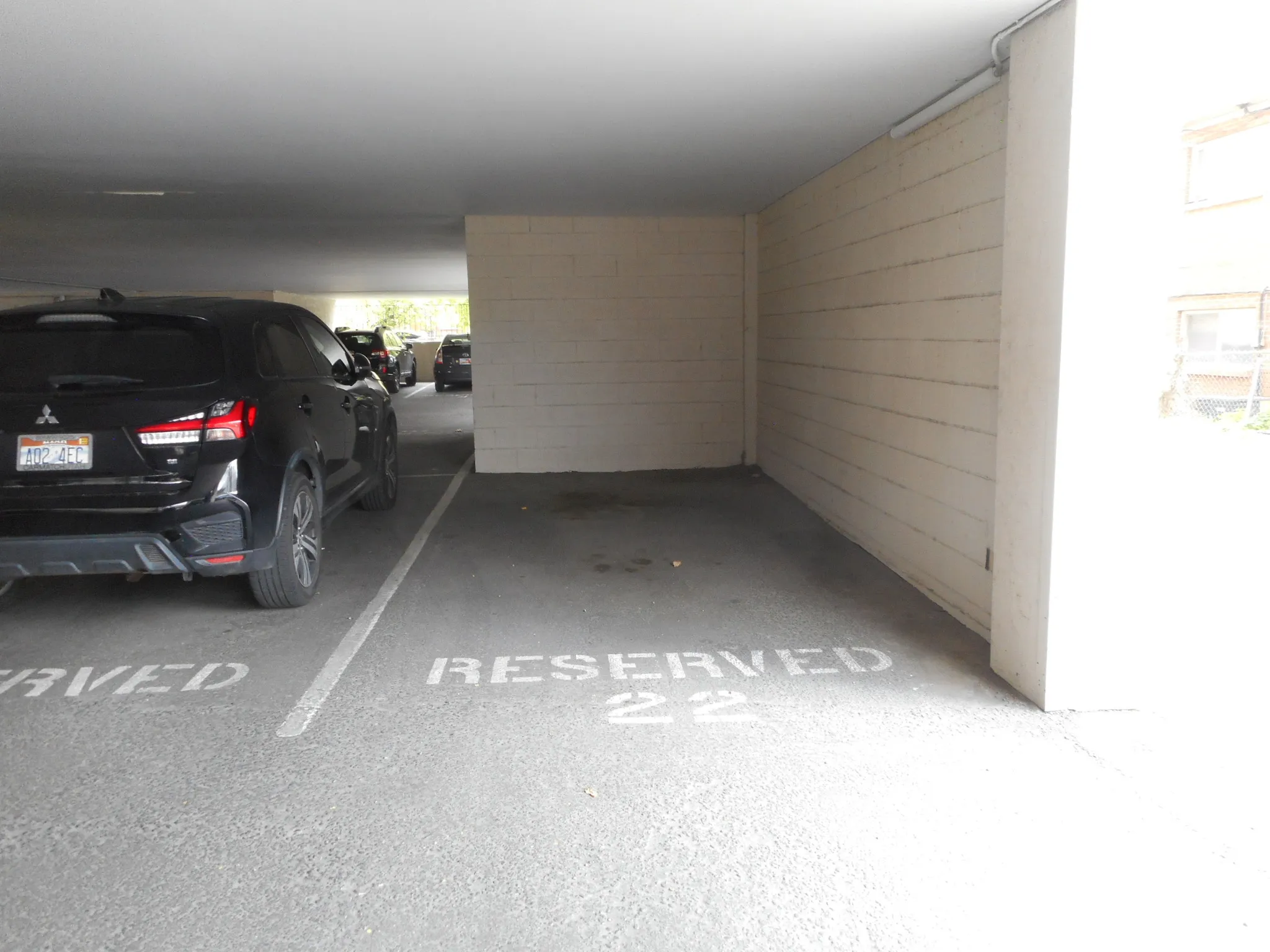 Garage with a parking deck