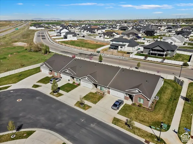 Aerial view of residential area