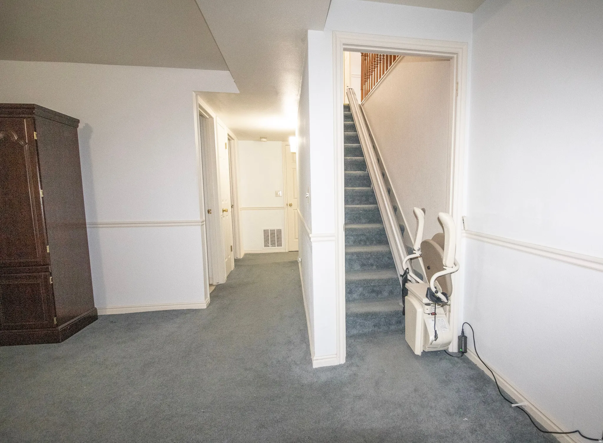 Basement with stair chair