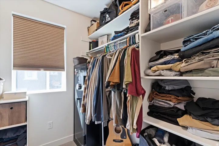 View of walk in closet