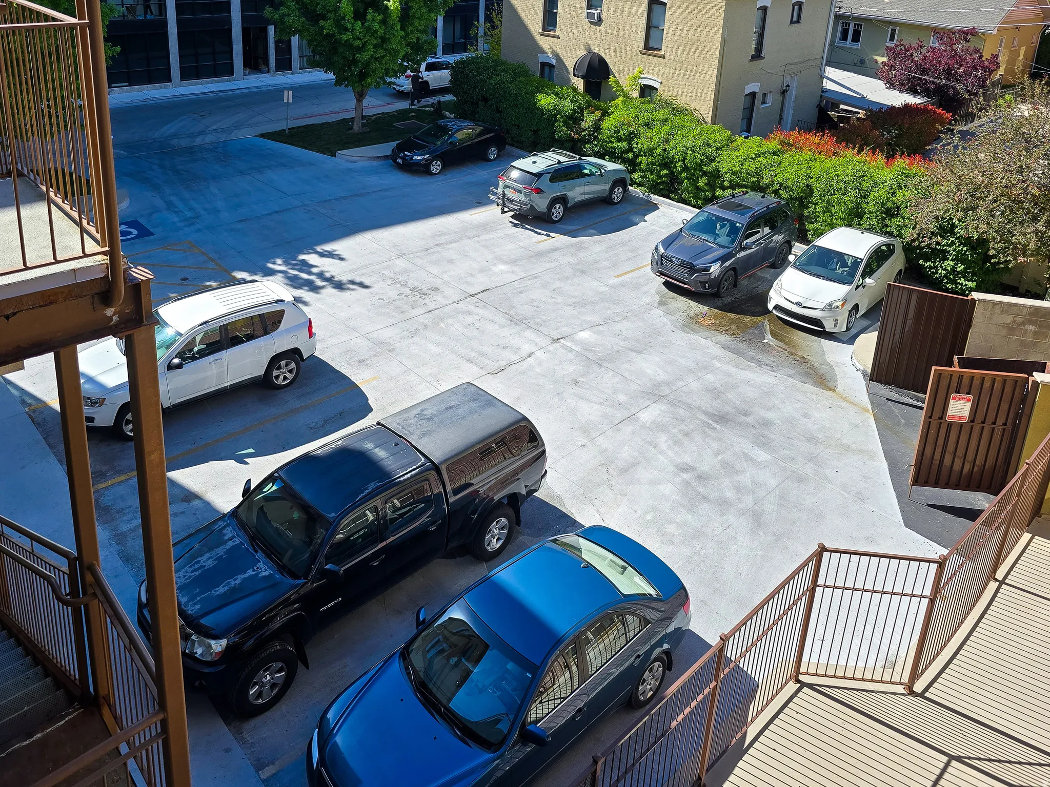 View of visitor parking