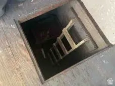 Entry to storm shelter