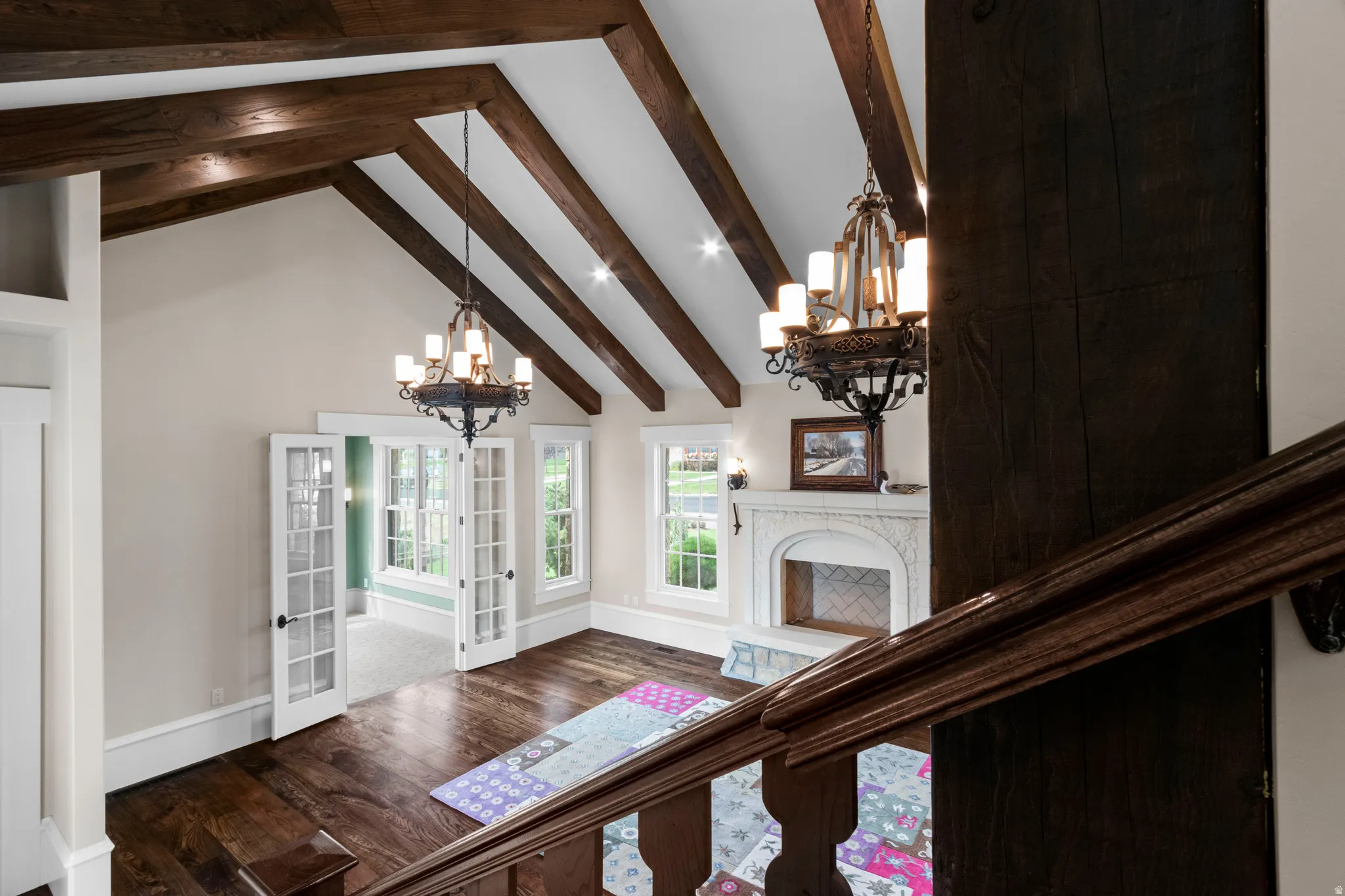 Looking into Living Room from stairs