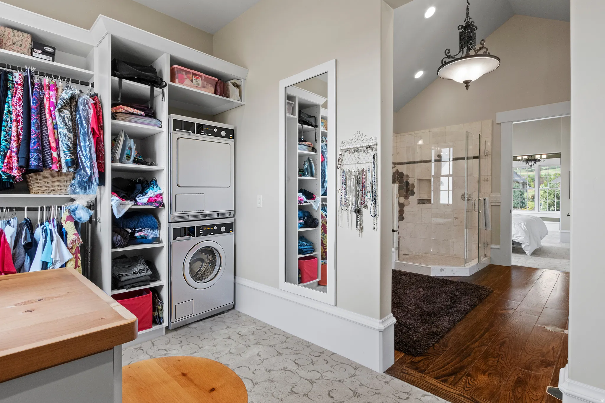 Master Closet with Stackable W/D hookups