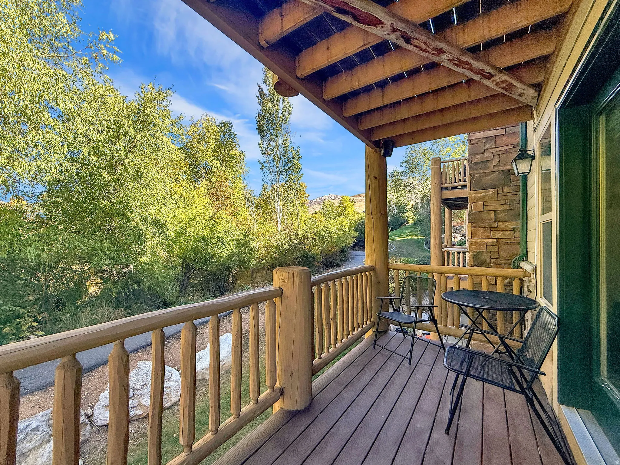 View of wooden terrace