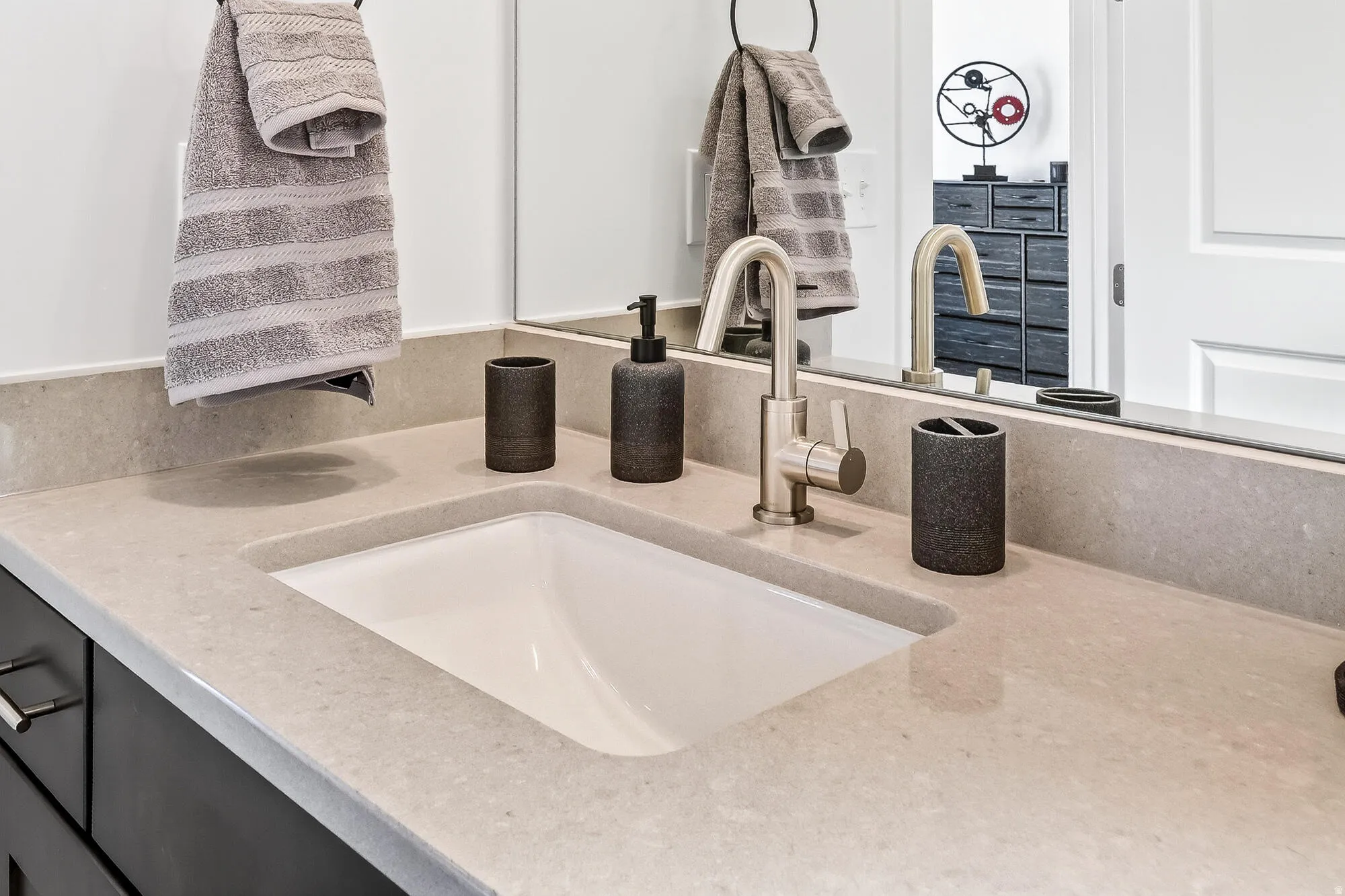 Bathroom view of vanity