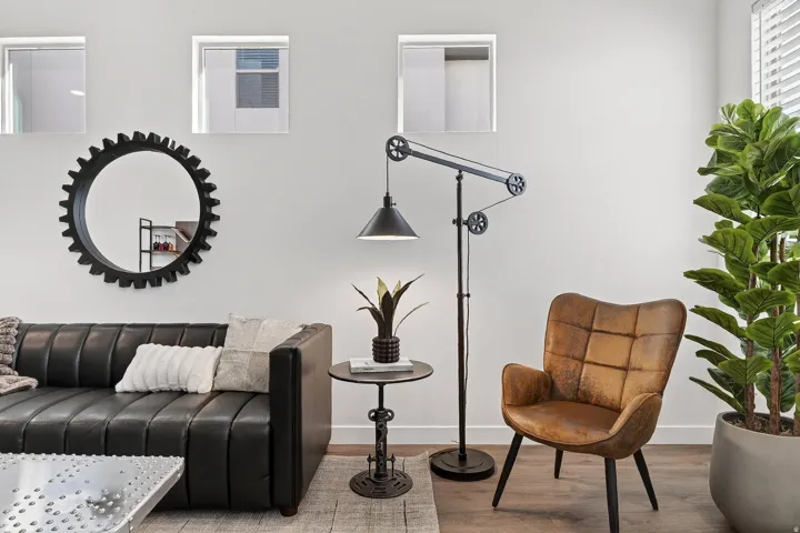 Sitting room featuring wood finished floors and baseboards