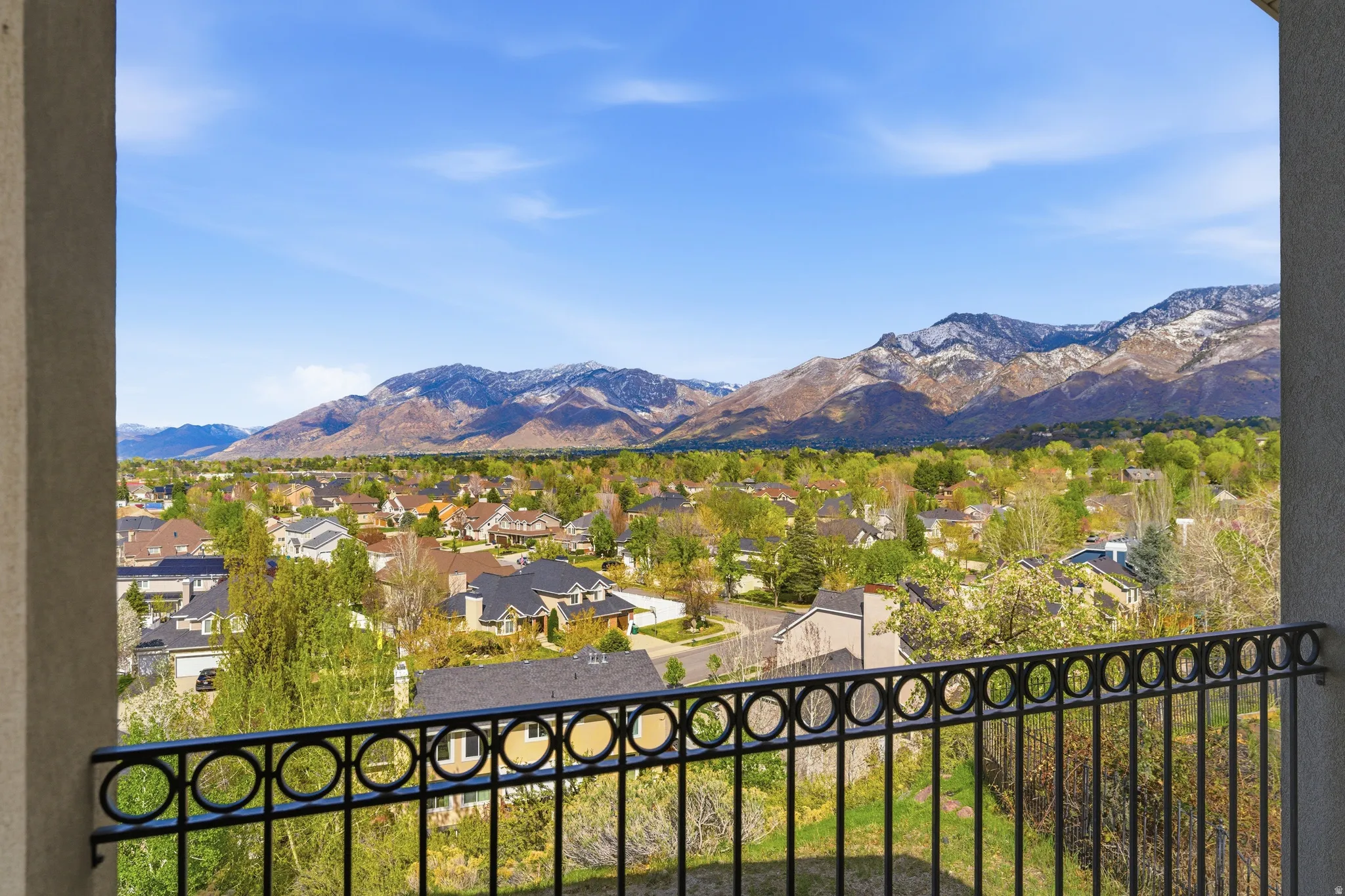 Stunning view of mountains off patio.