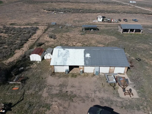 Aerial overview of property's location with rural landscape