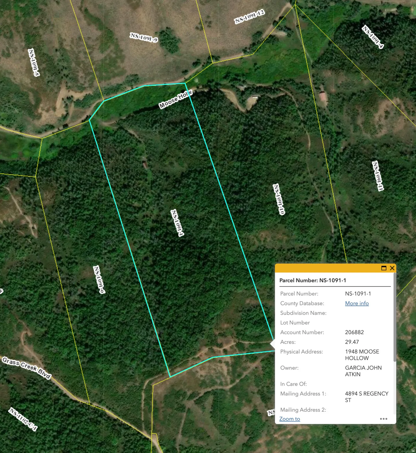 Map / location featuring property boundaries highlighted