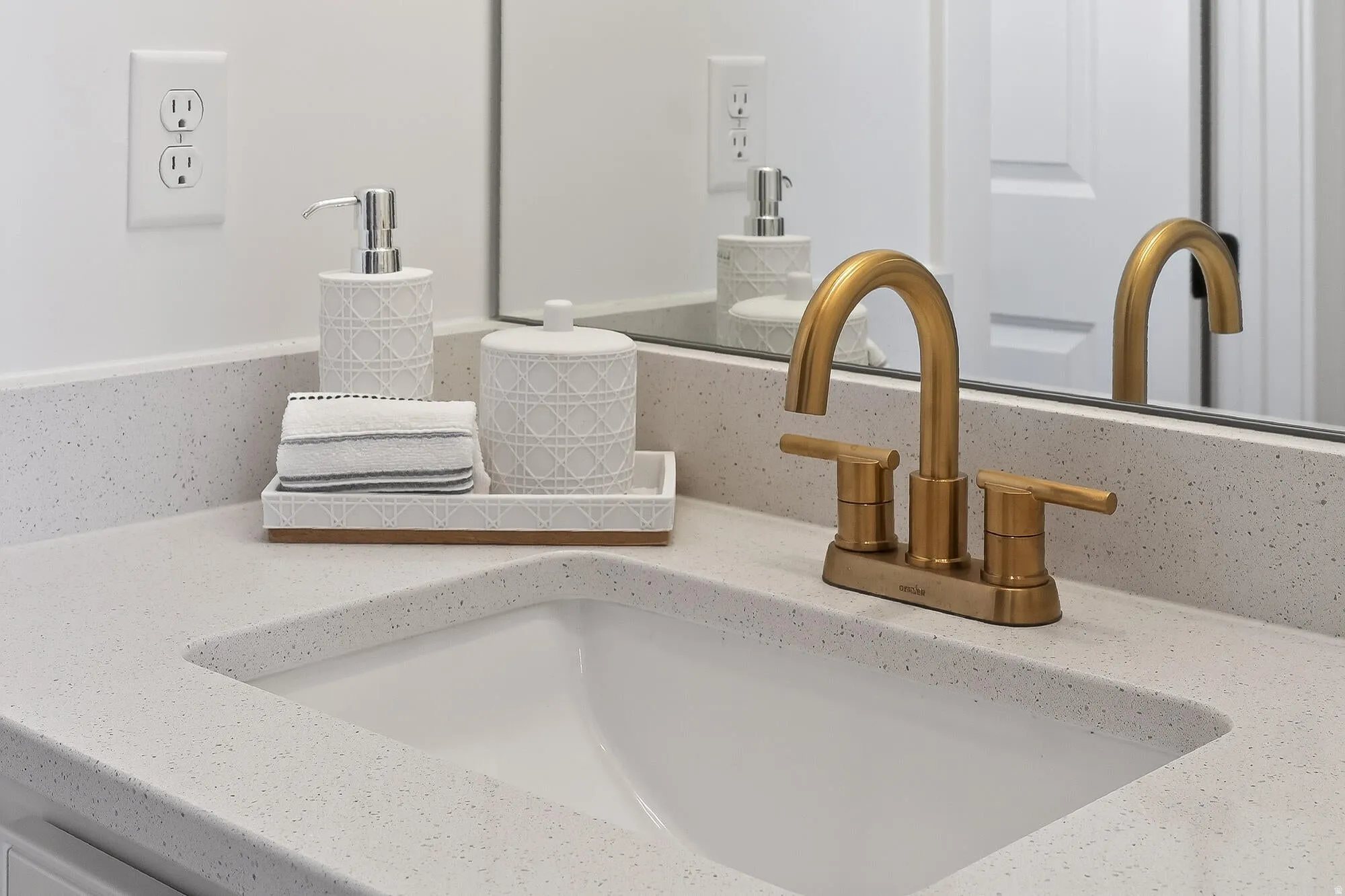 Bathroom view of vanity