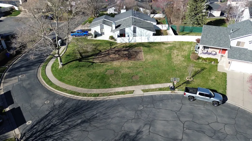 Aerial view of residential area