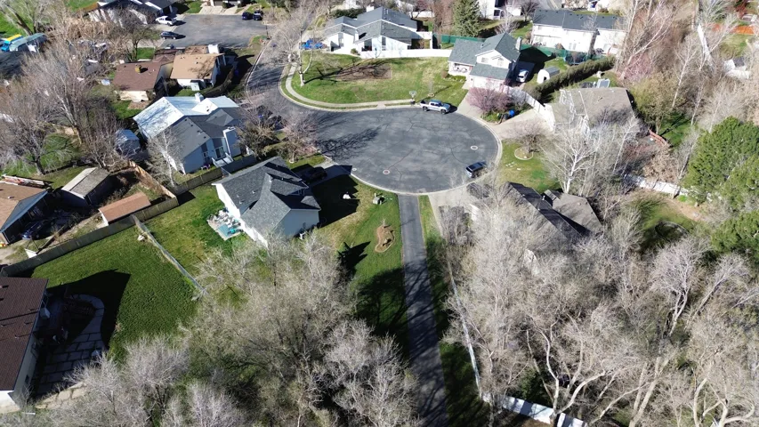 Aerial view of residential area