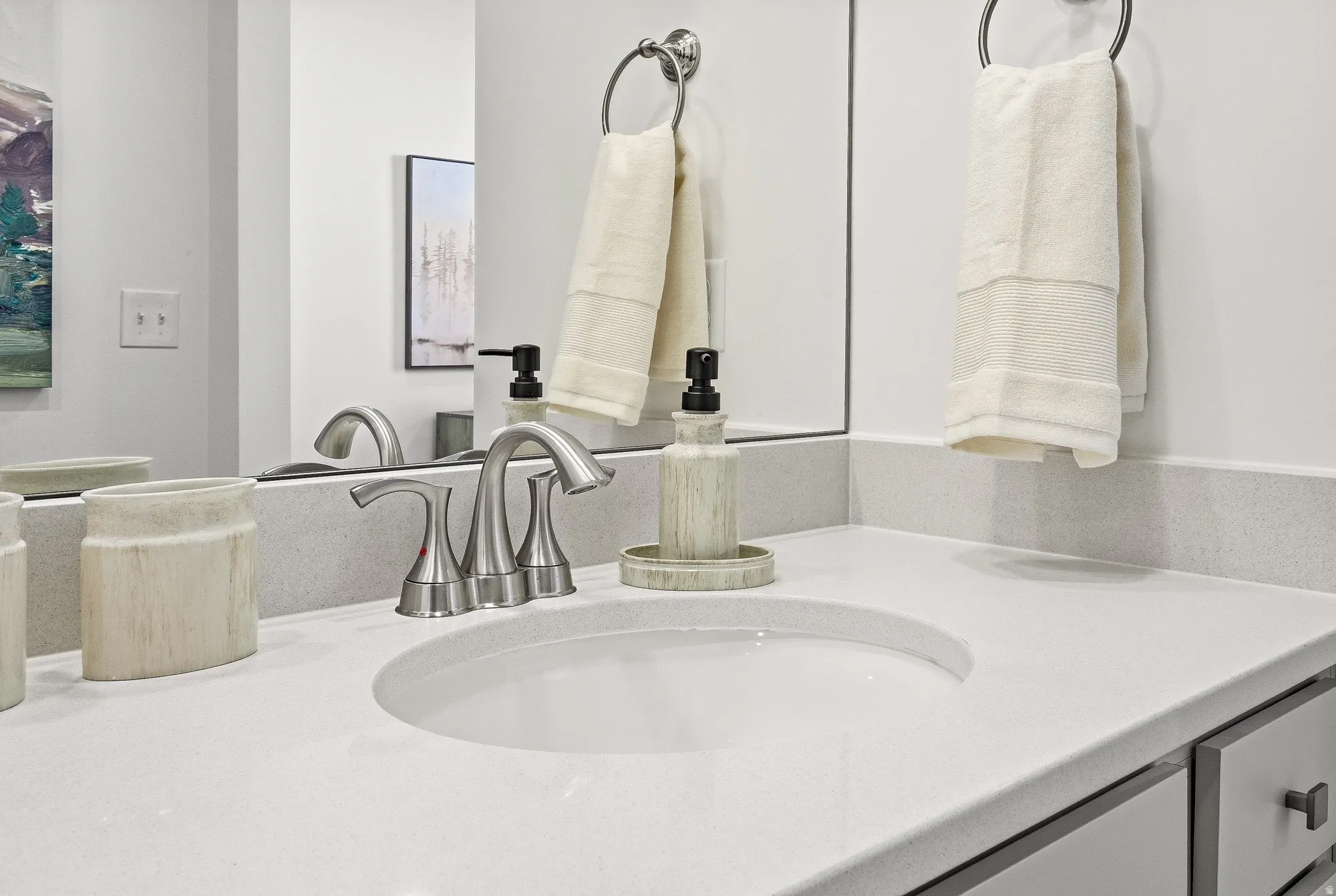 Bathroom view of vanity