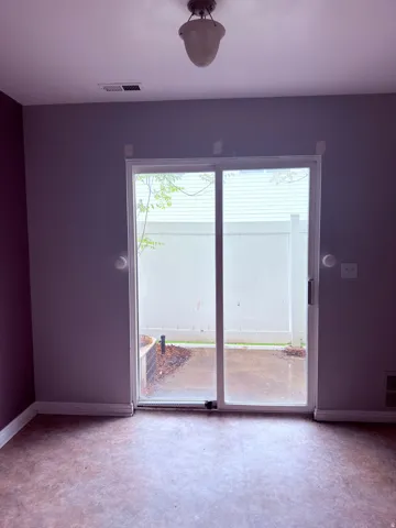 Sliding door to backyard