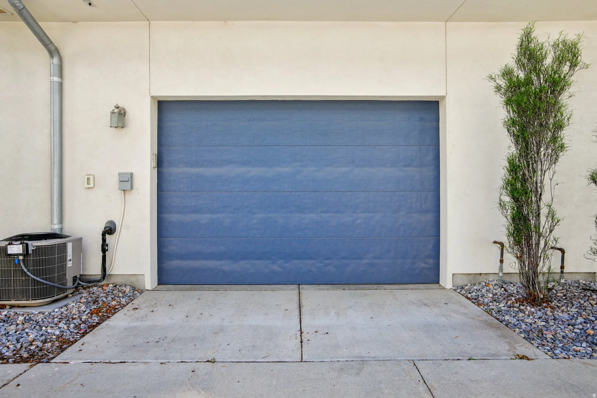 Garage with driveway
