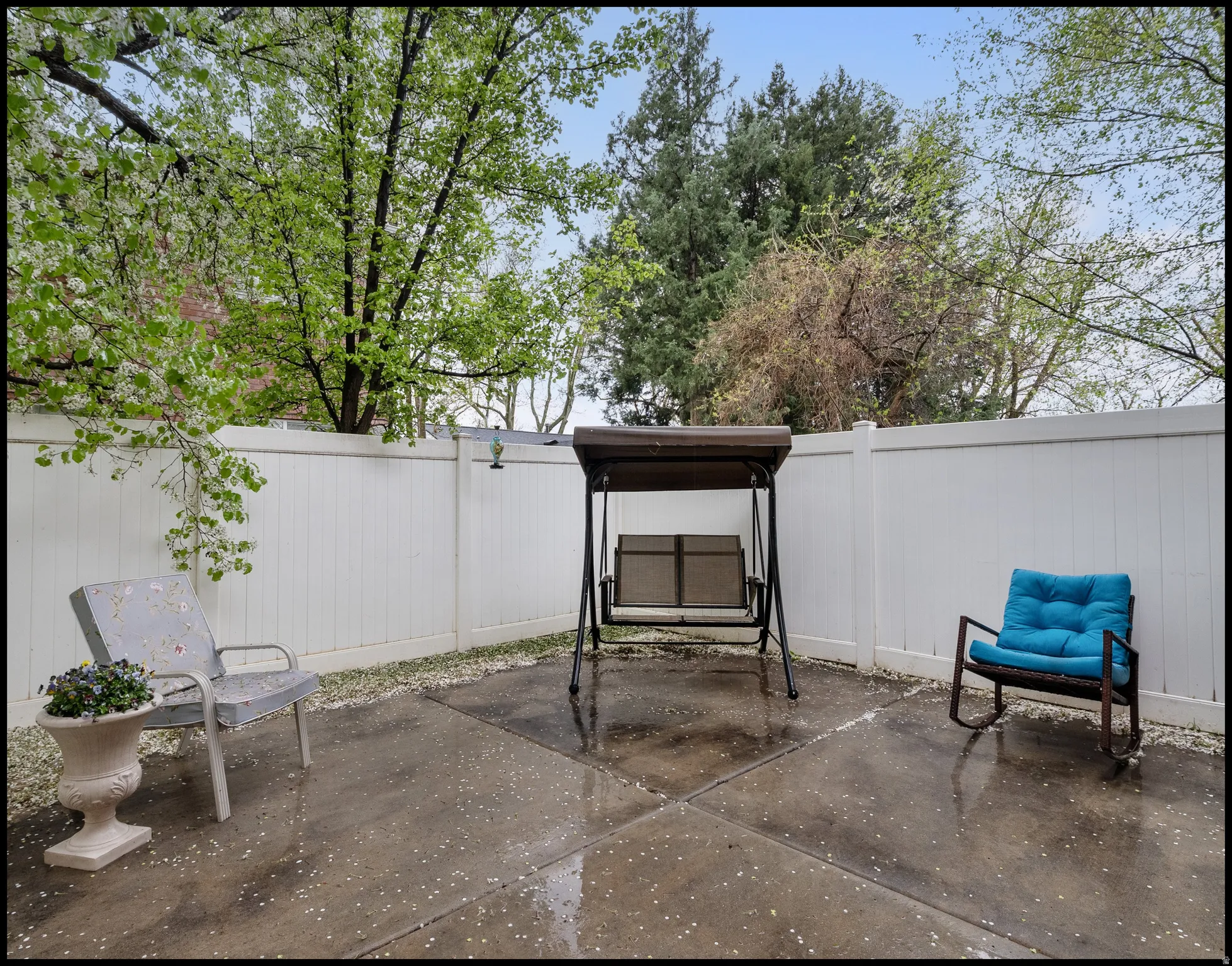 Fenced patio