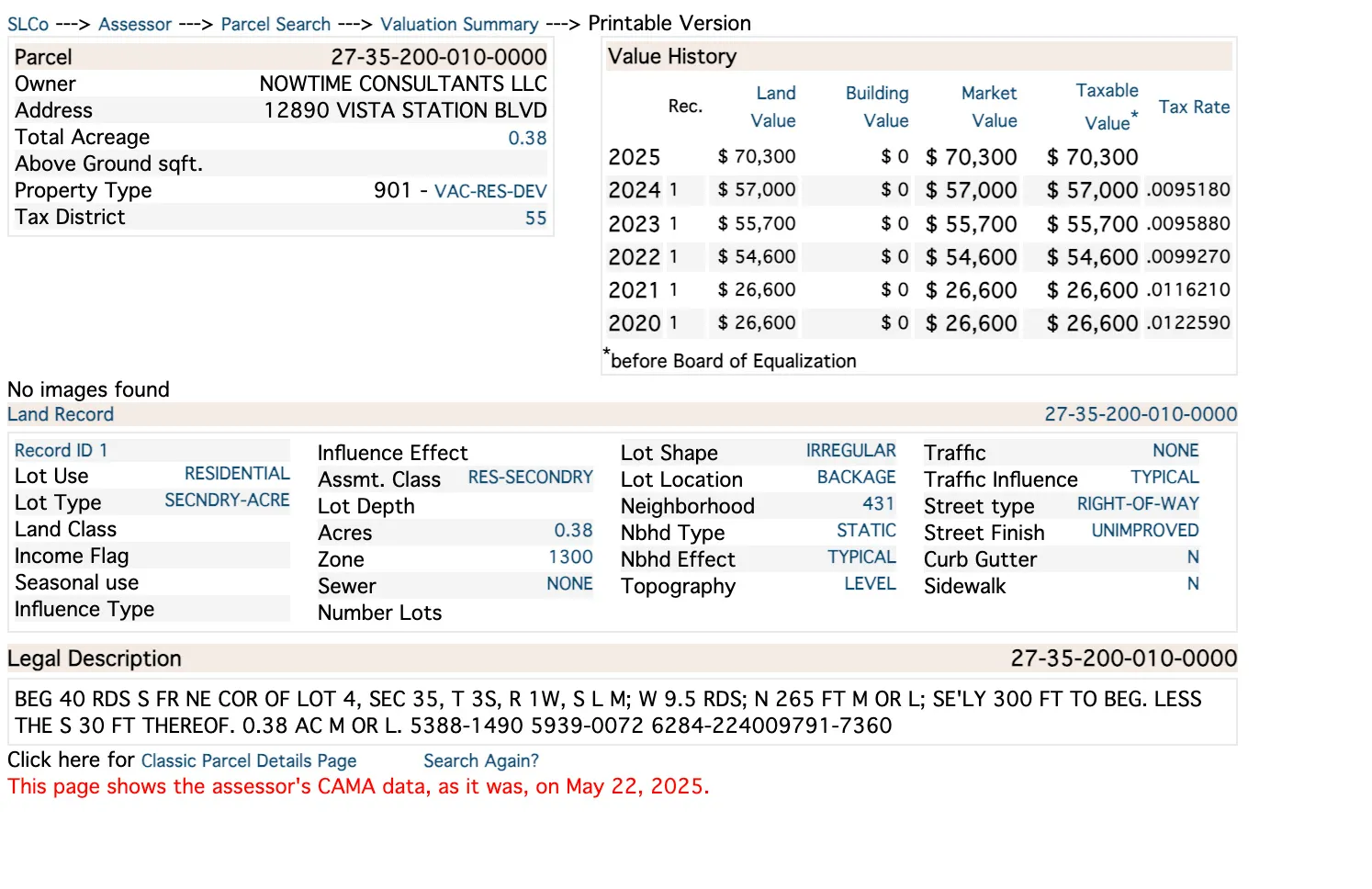 View of miscellaneous listing collateral