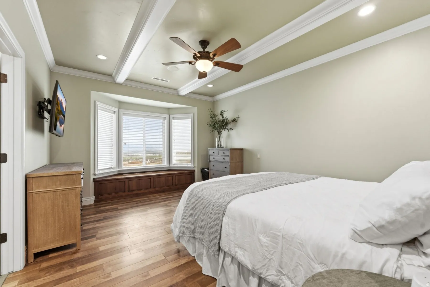 Primary Bedroom with view across Utah County