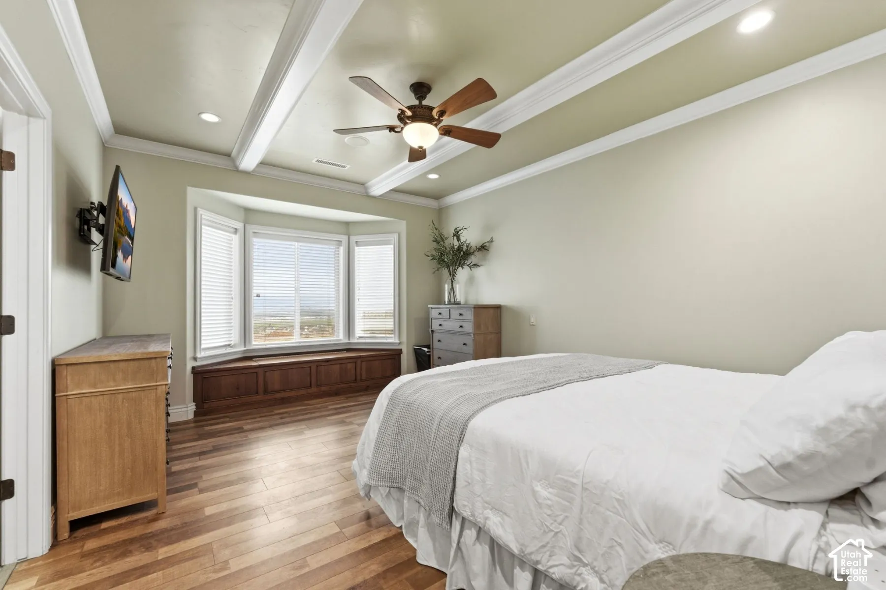 Primary Bedroom with view across Utah County