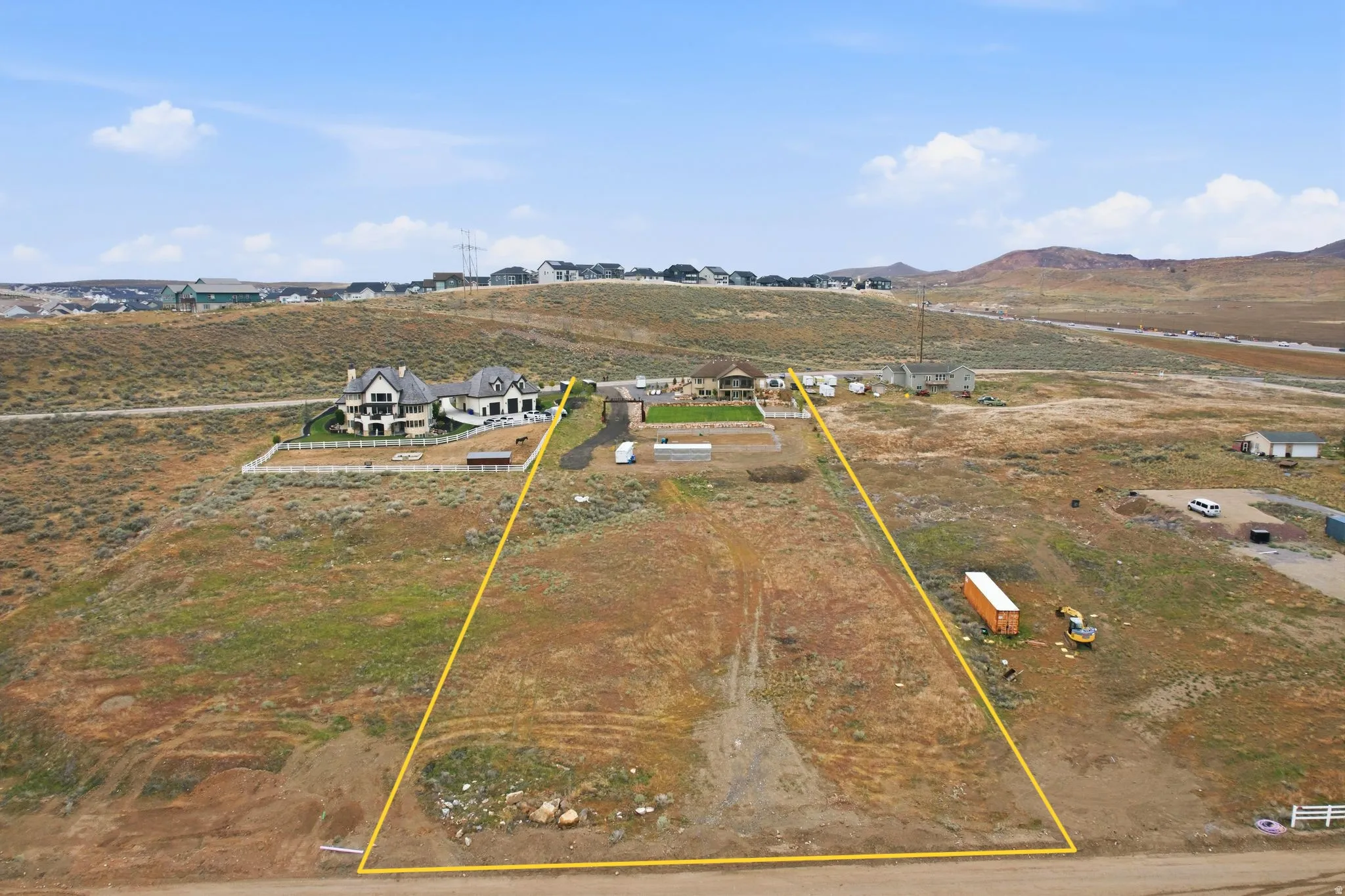 Total 2.71 acres. Aprox 1.5 unimproved for your new indoor arena or shop.