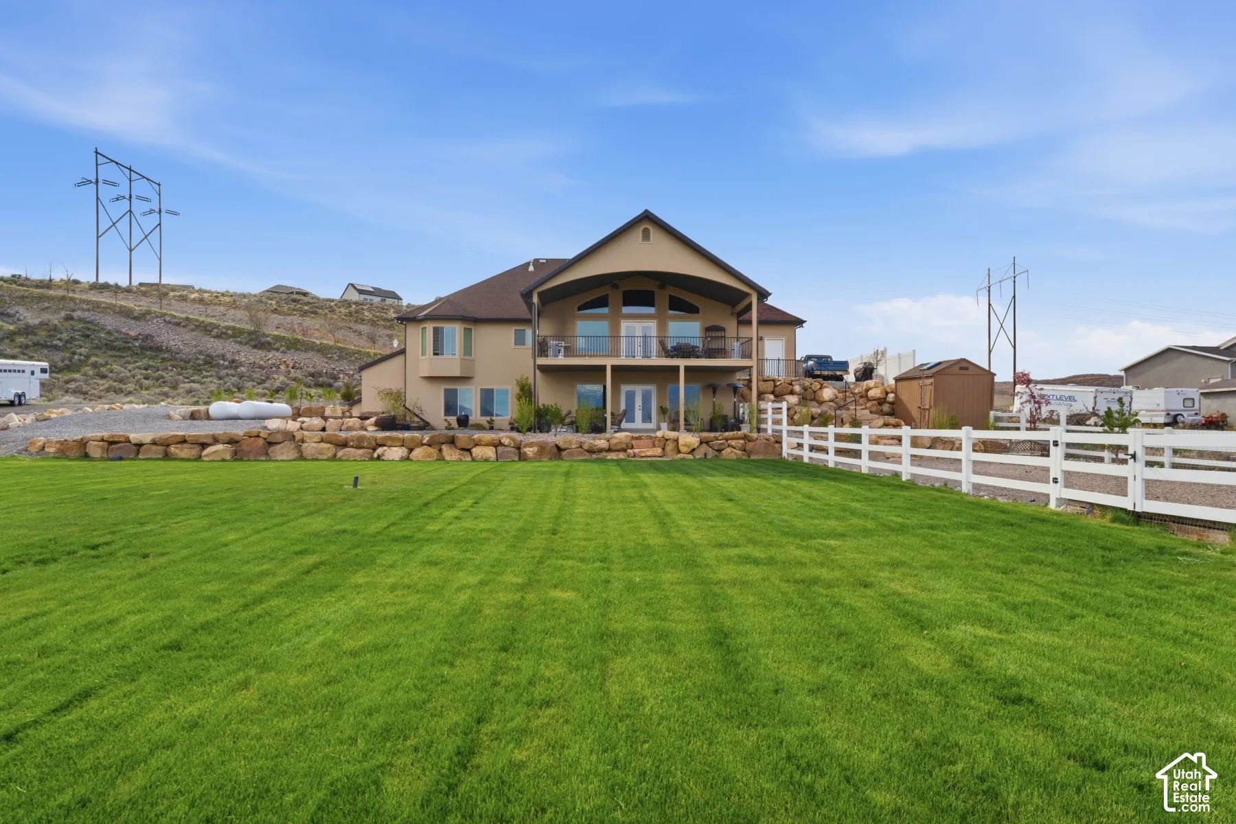 Huge lawn area. Home comes with 2 water shares