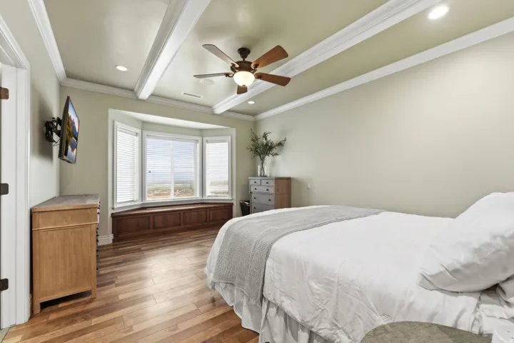 Primary Bedroom with view across Utah County
