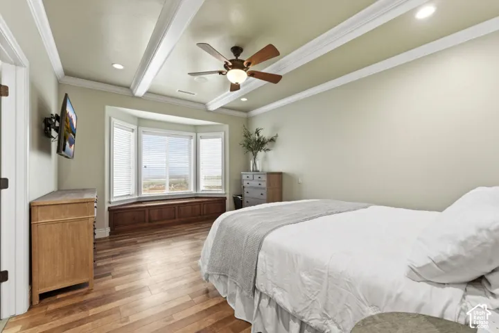 Primary Bedroom with view across Utah County