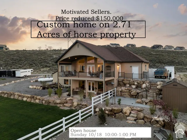 Real Estate Advertisement. Listing details regarding the pricing and land allocation of the property