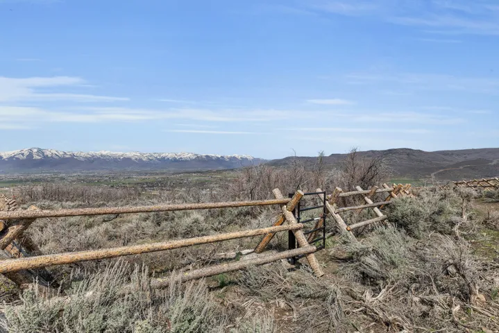 View of yard with a mountain view