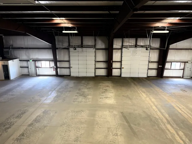 Garage with metal wall