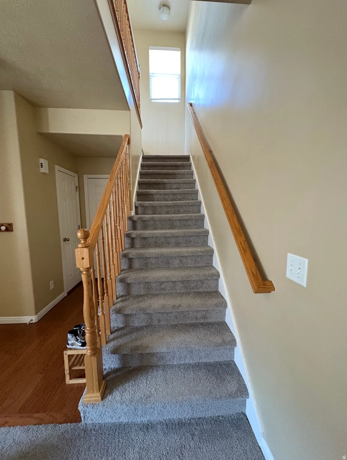 Stairway with baseboards