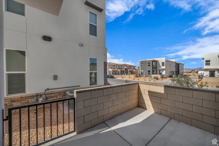 Balcony featuring a residential view