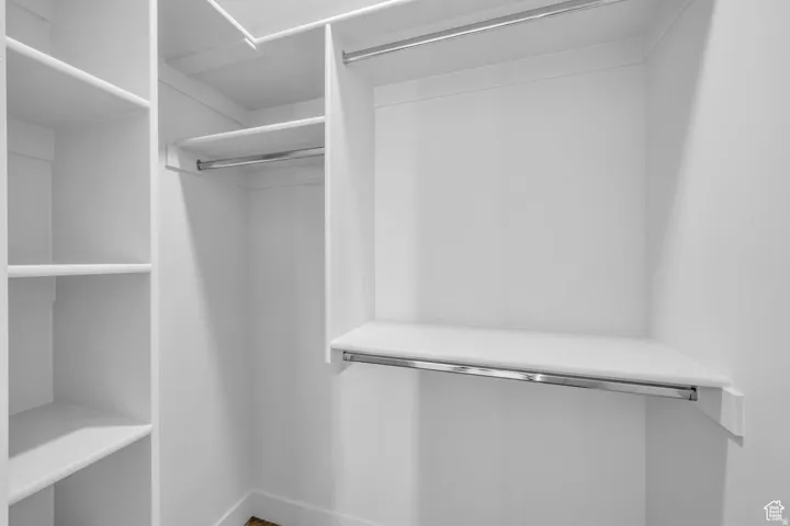 View of walk in closet
