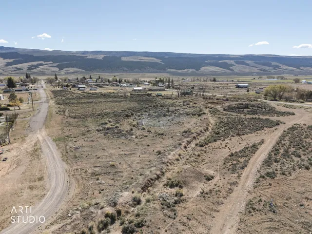 Mountain view with rural landscape