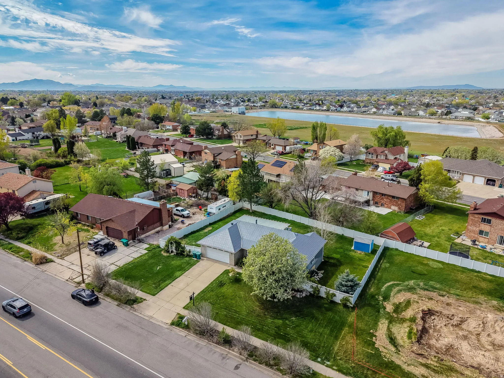 Aerial view of home