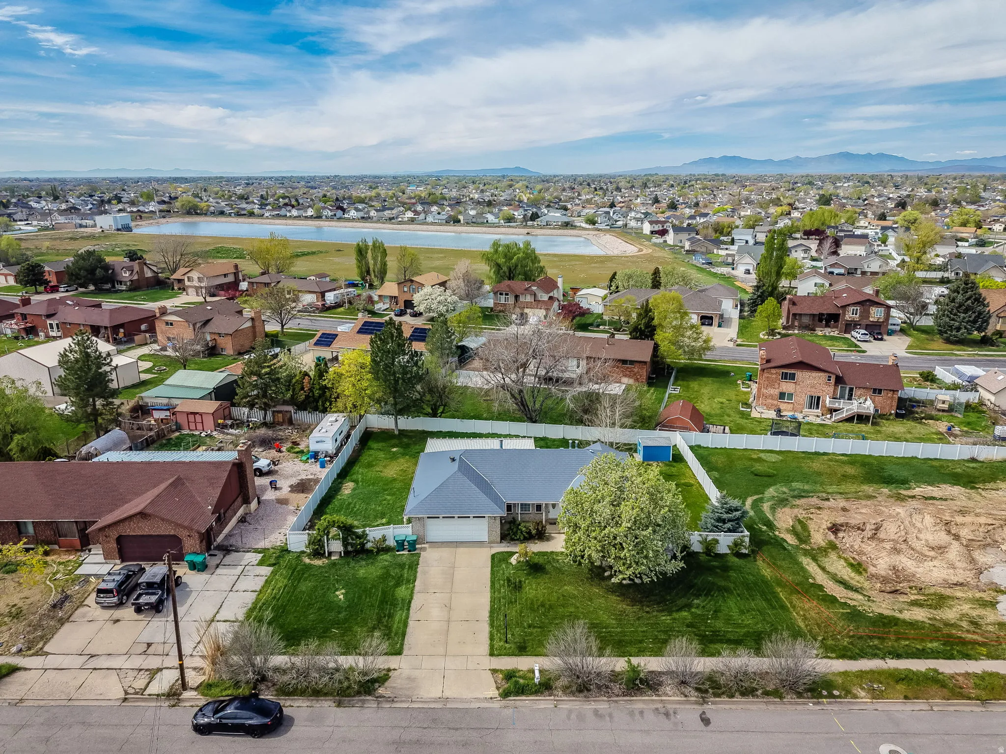 Aerial view of home