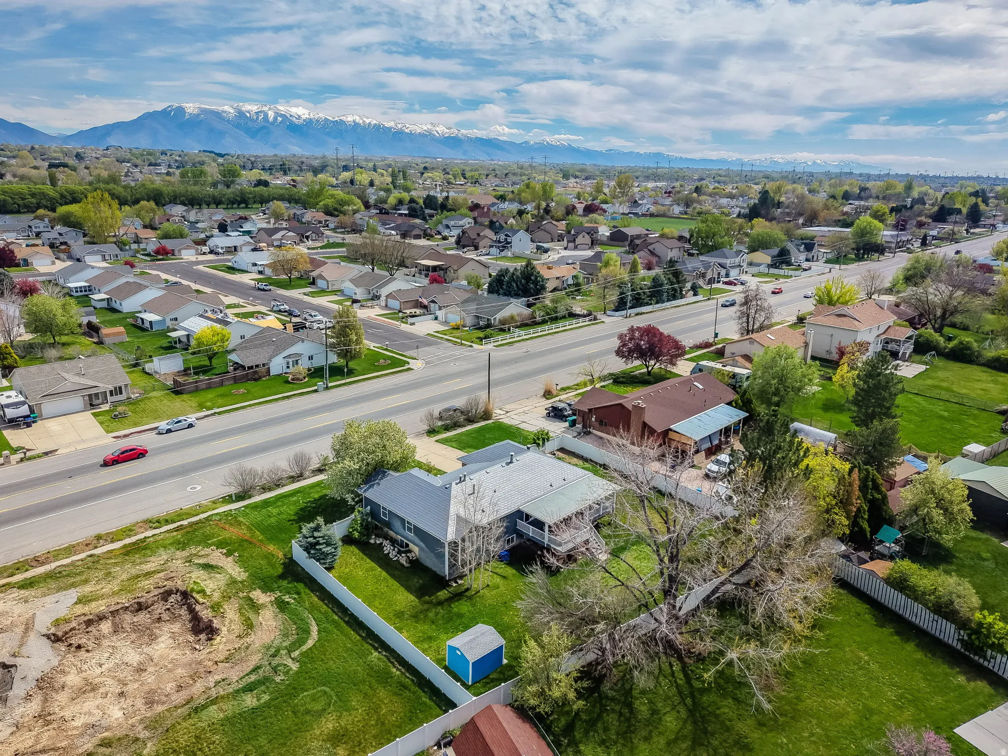 Aerial view of home