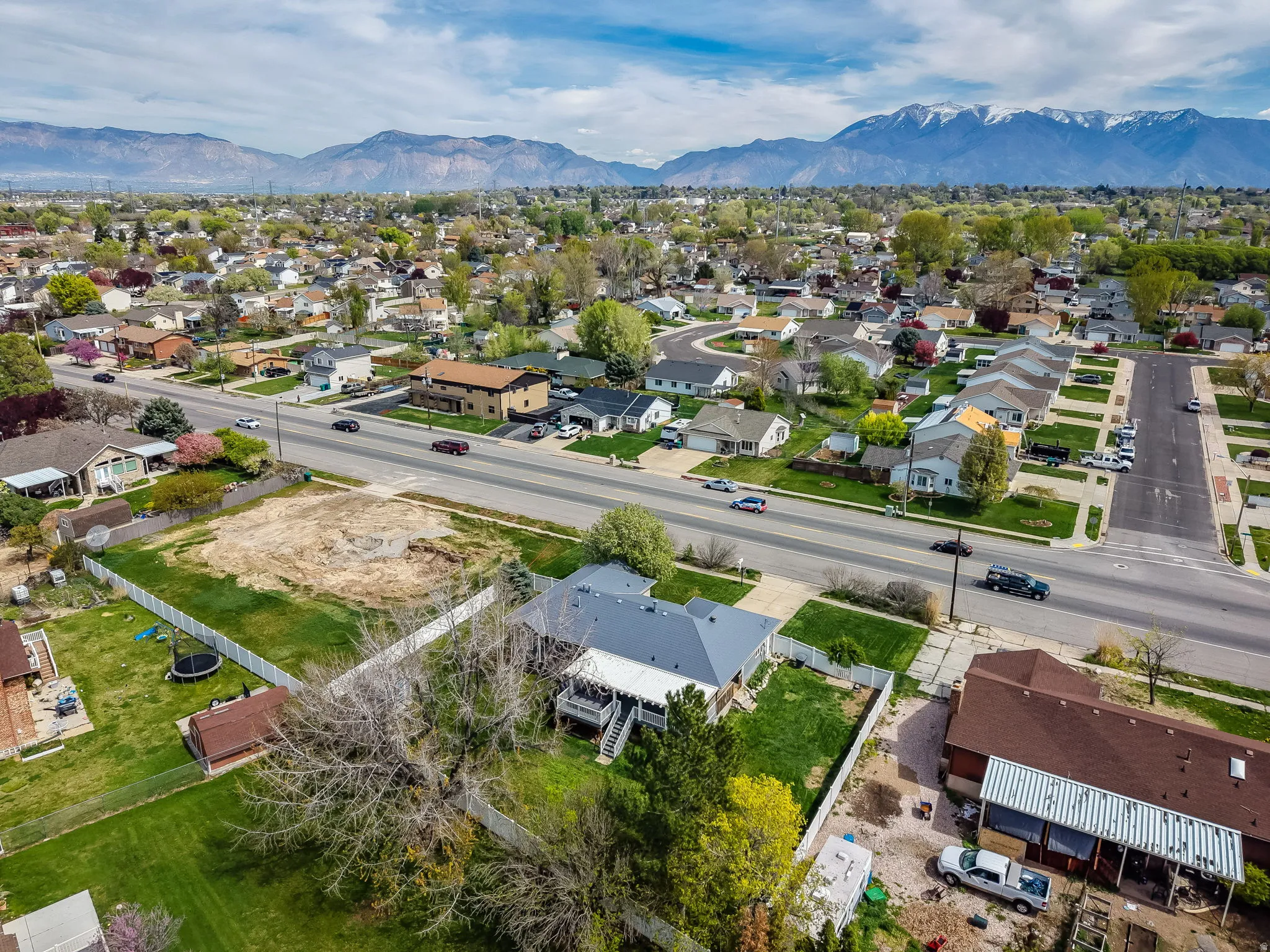 Aerial view of home