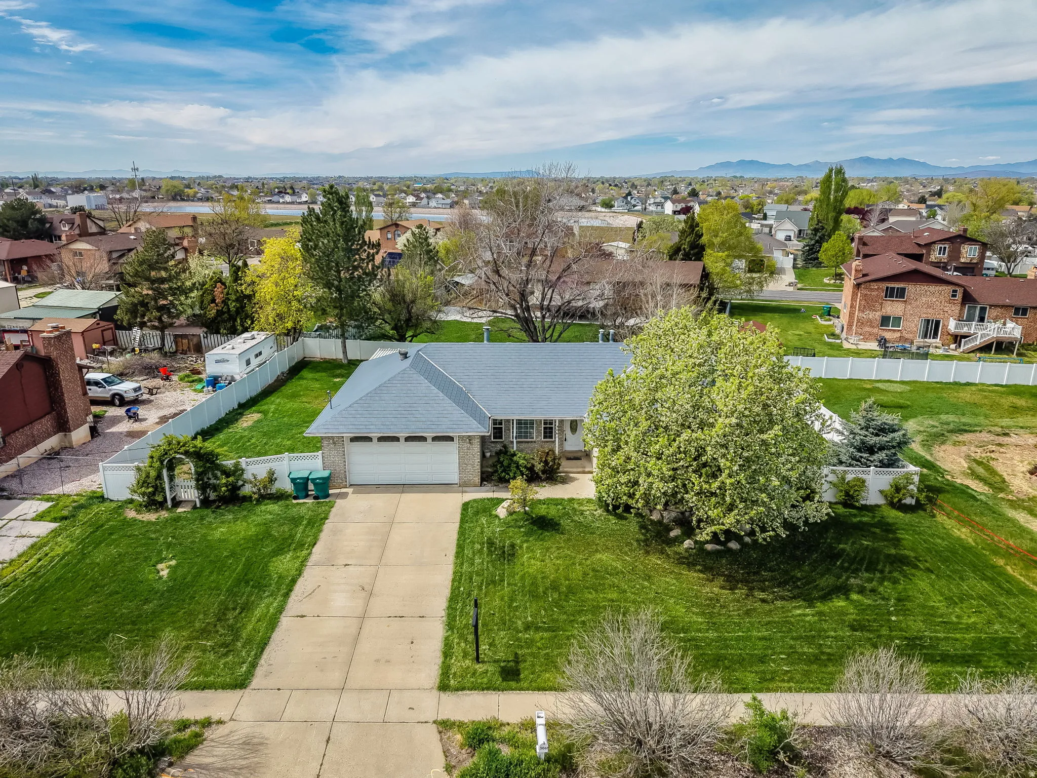 Aerial view of home