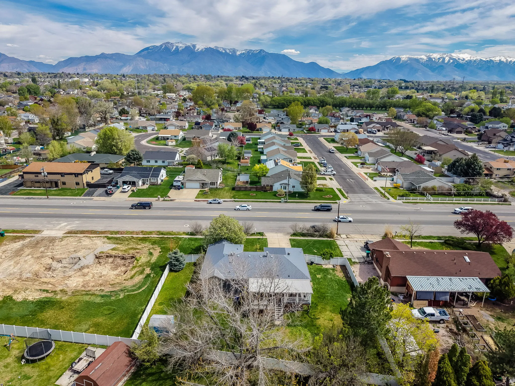 Aerial view of home