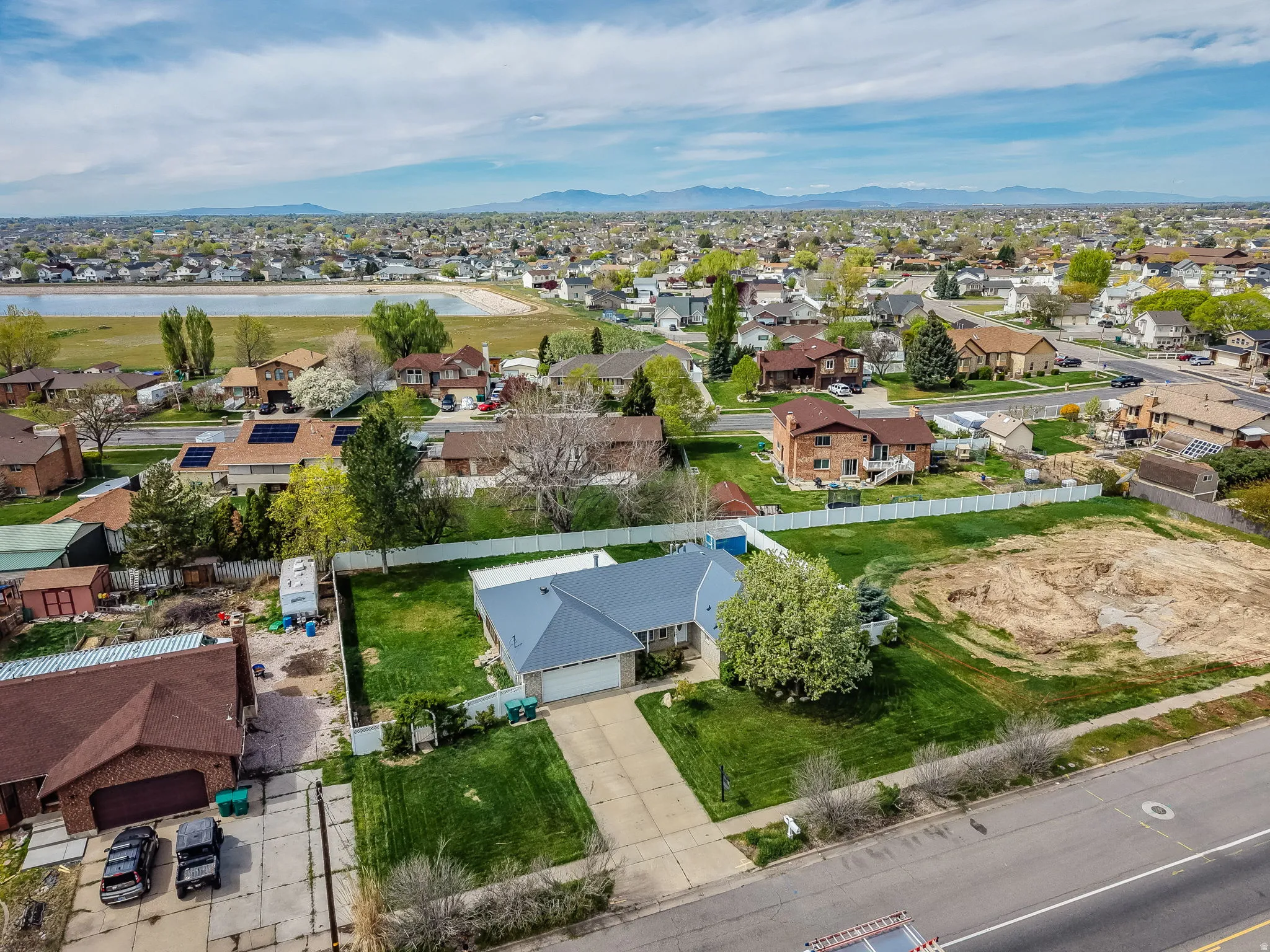 Aerial view of home