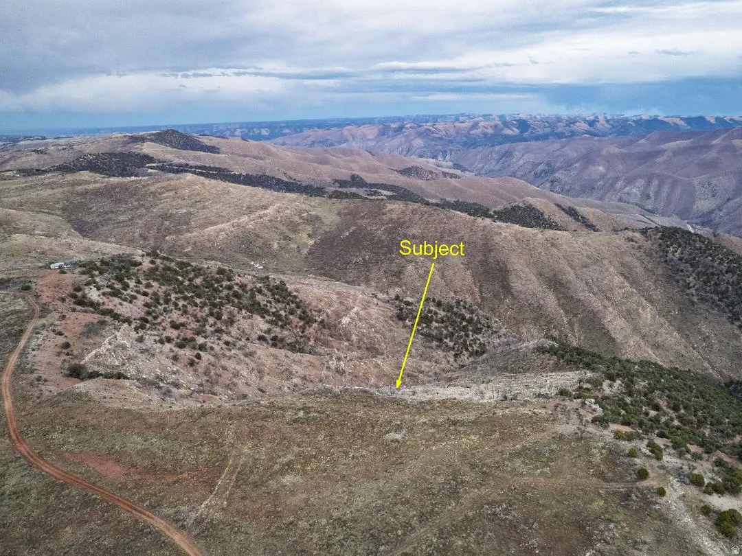 Bird's eye view of a mountain backdrop