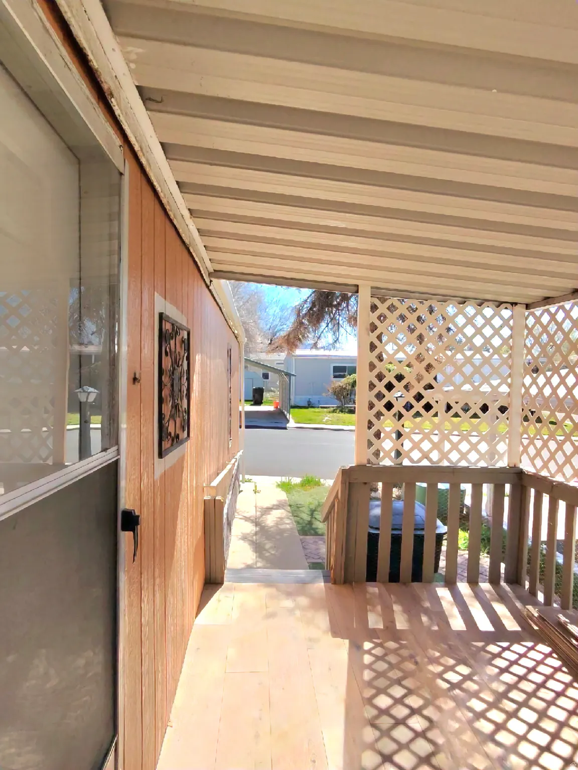 View of covered porch