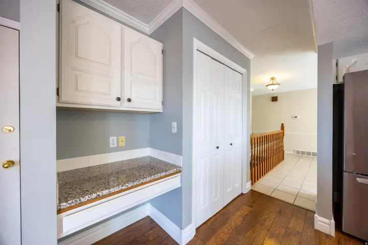 Organization space in kitchen area.