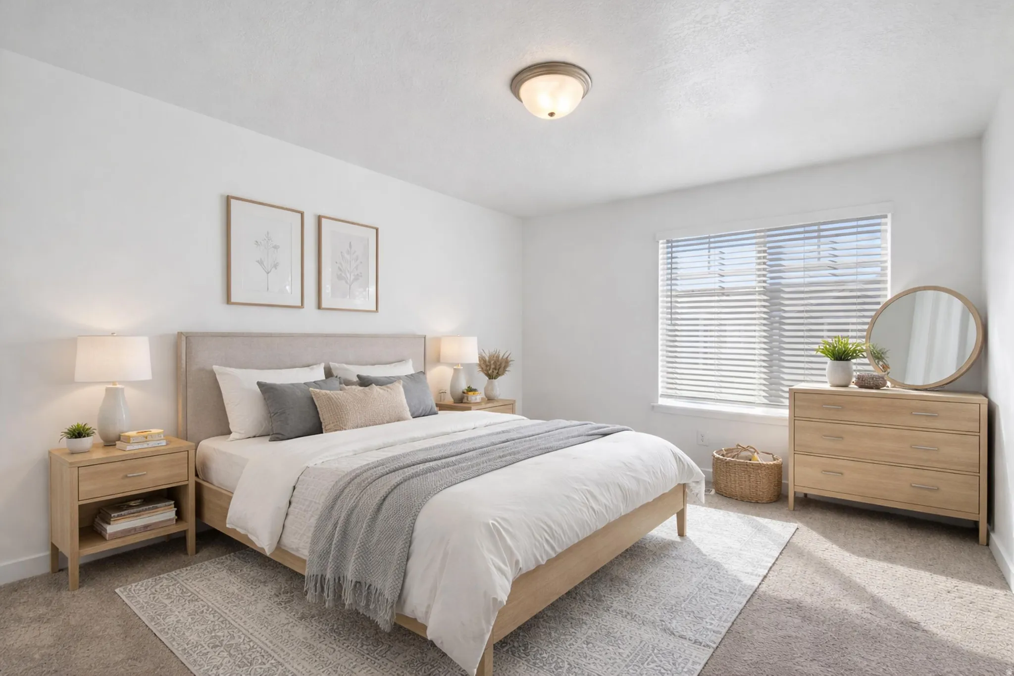 Bedroom featuring carpet
