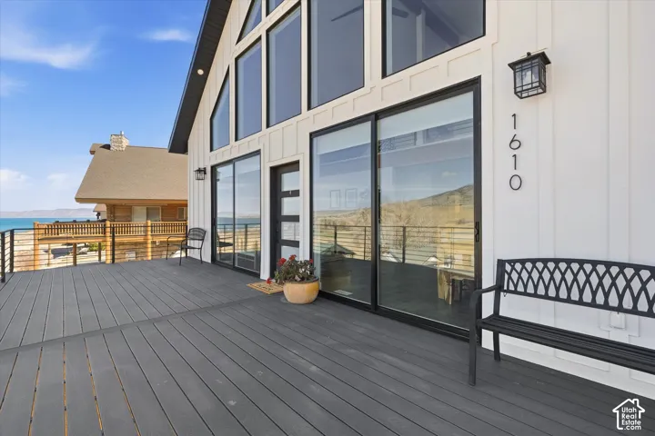 View of wooden deck