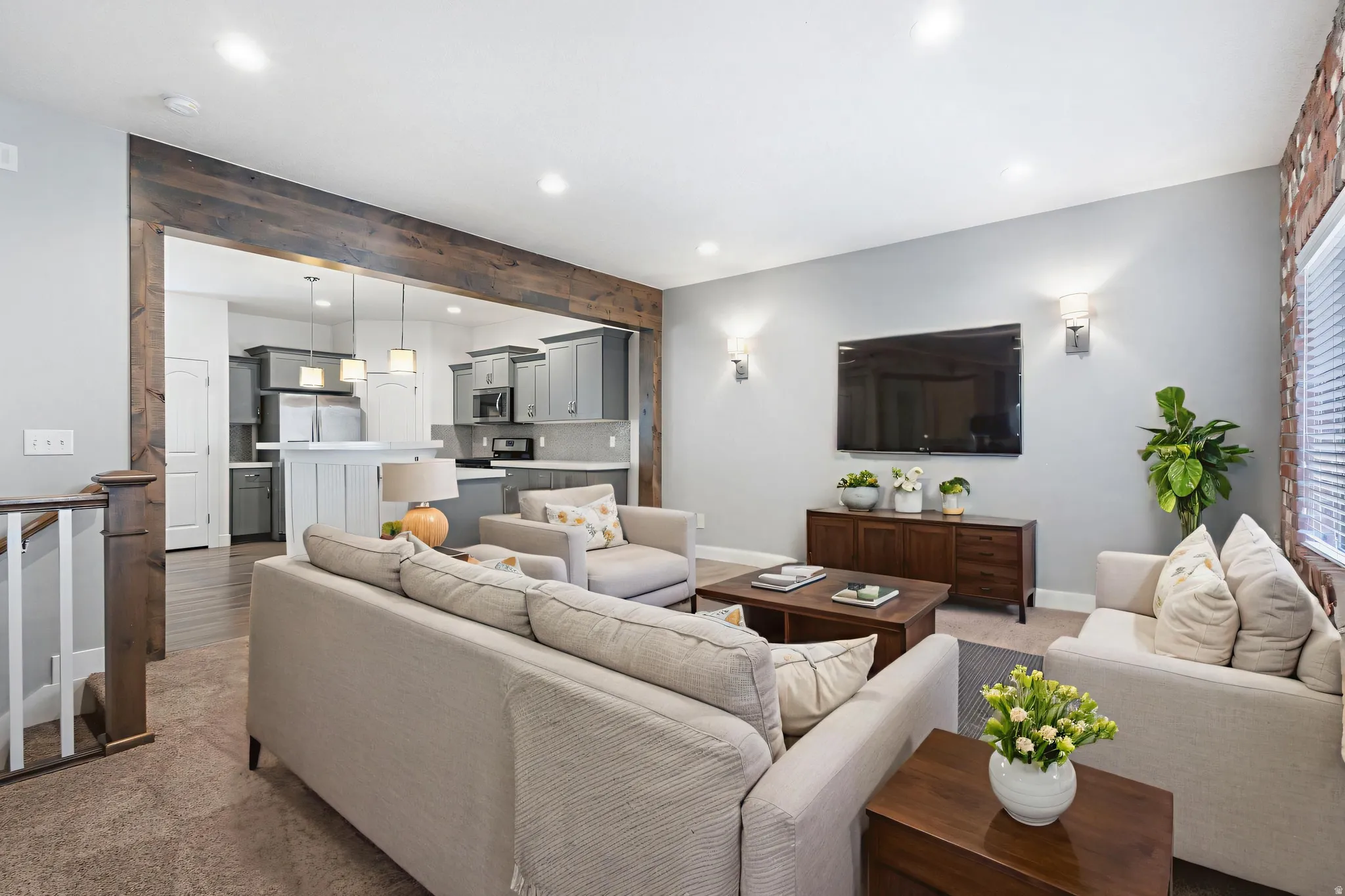 Virtually staged to show potential